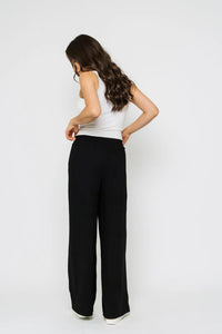 Orb Stevie Wide Leg Pull On Pant-Black