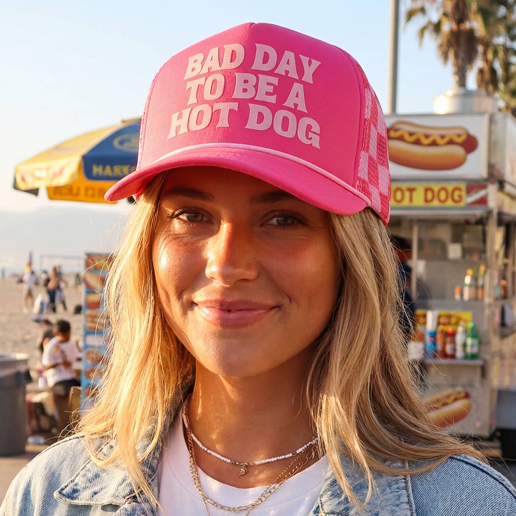 Bad Day to be a Hot Dog - Pink Check