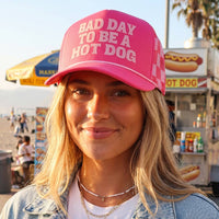 Bad Day to be a Hot Dog - Pink Check