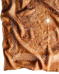 Silk Bandana Scarf-Tropical Palms Amber