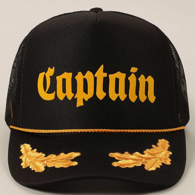 CAPTAIN Foam Mesh Back Trucker Hat