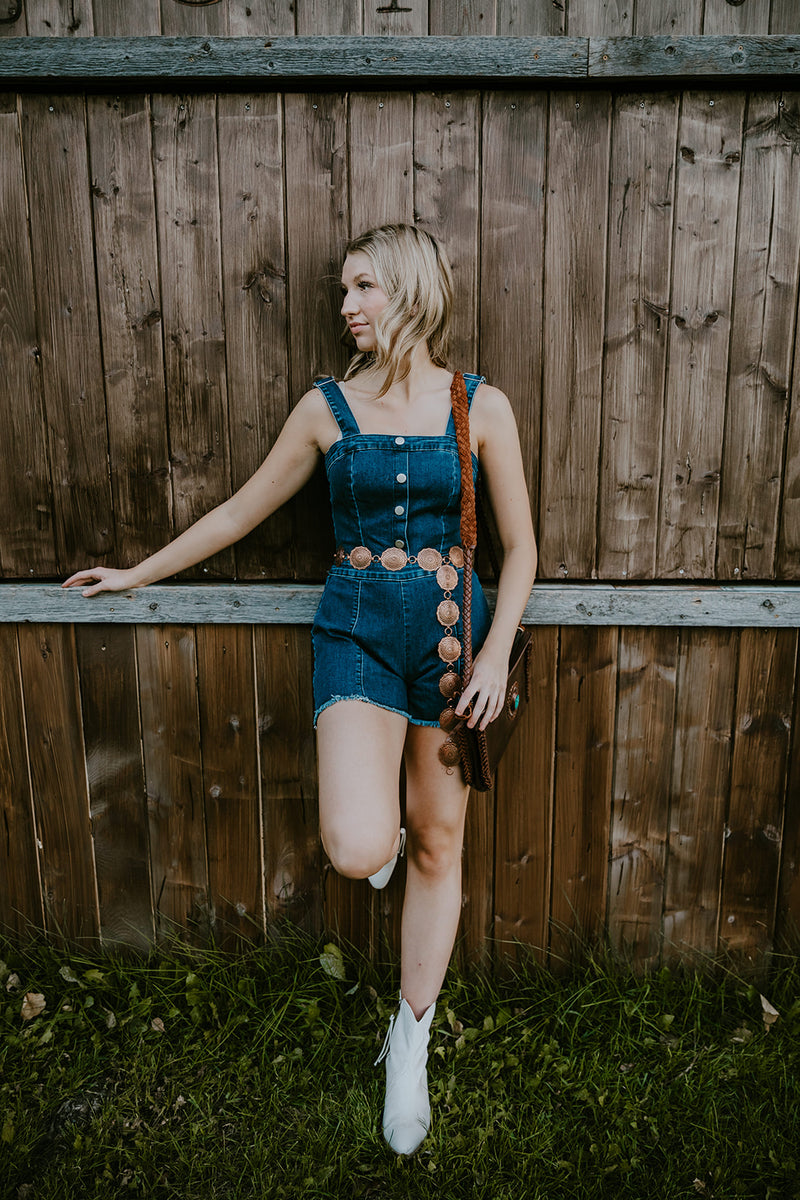 Stampede Denim Romper