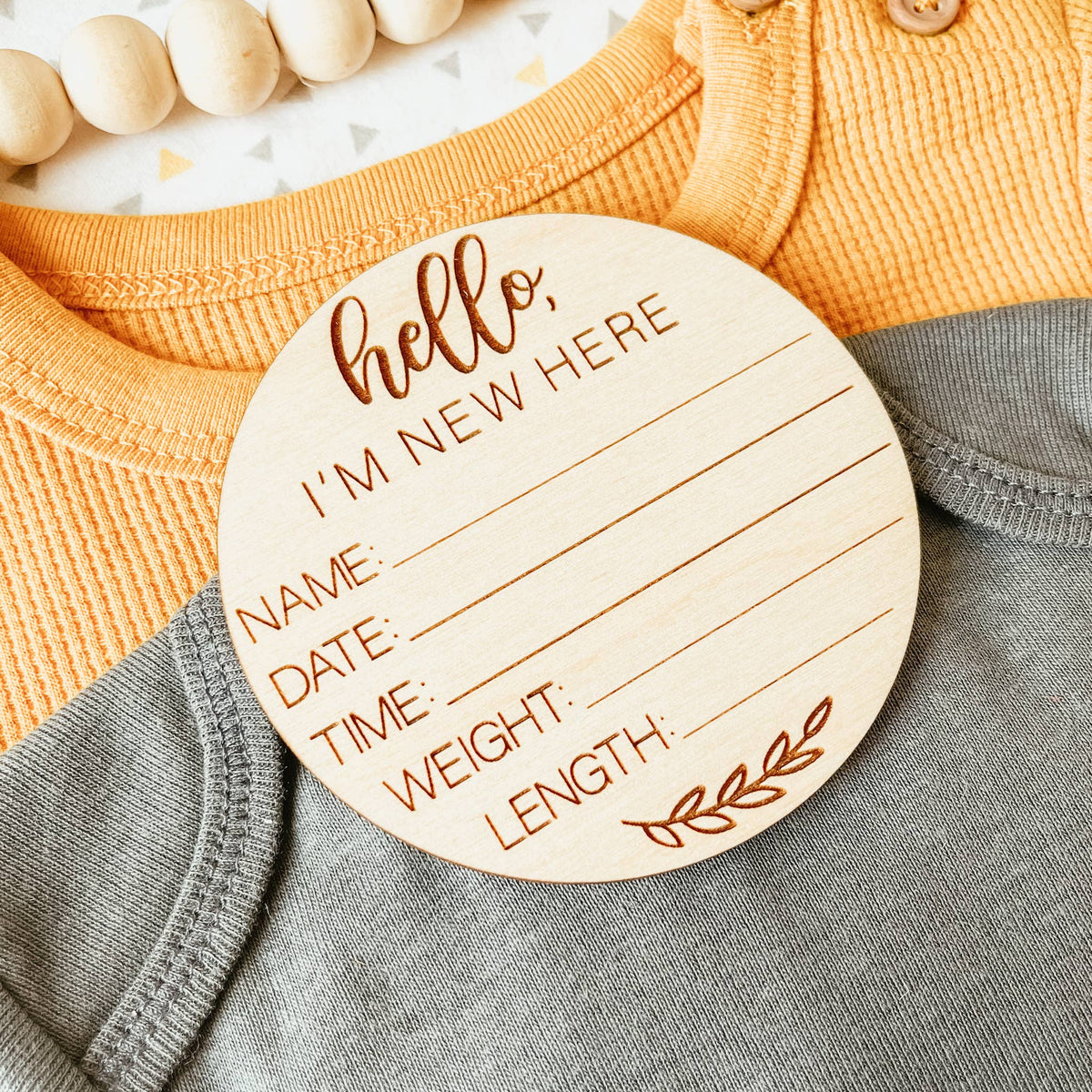 Knotty Design Co. - Baby Birth Announcement Sign