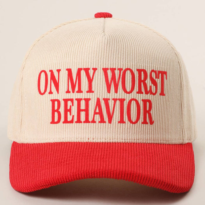 On My Worst Behaviour - Red