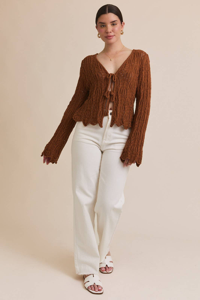Bell Sleeve Knit Cardi (S-3XL)