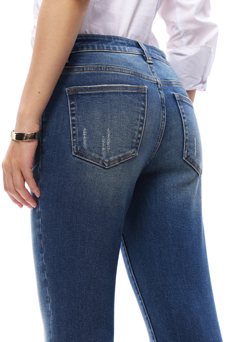 Faded Washed Slim Fit Jeans