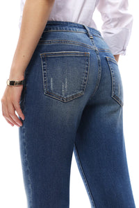 Faded Washed Slim Fit Jeans