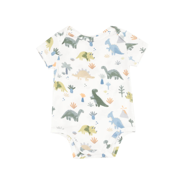 Angel Dear Short Sleeve Bodysuit-Soft Dinos