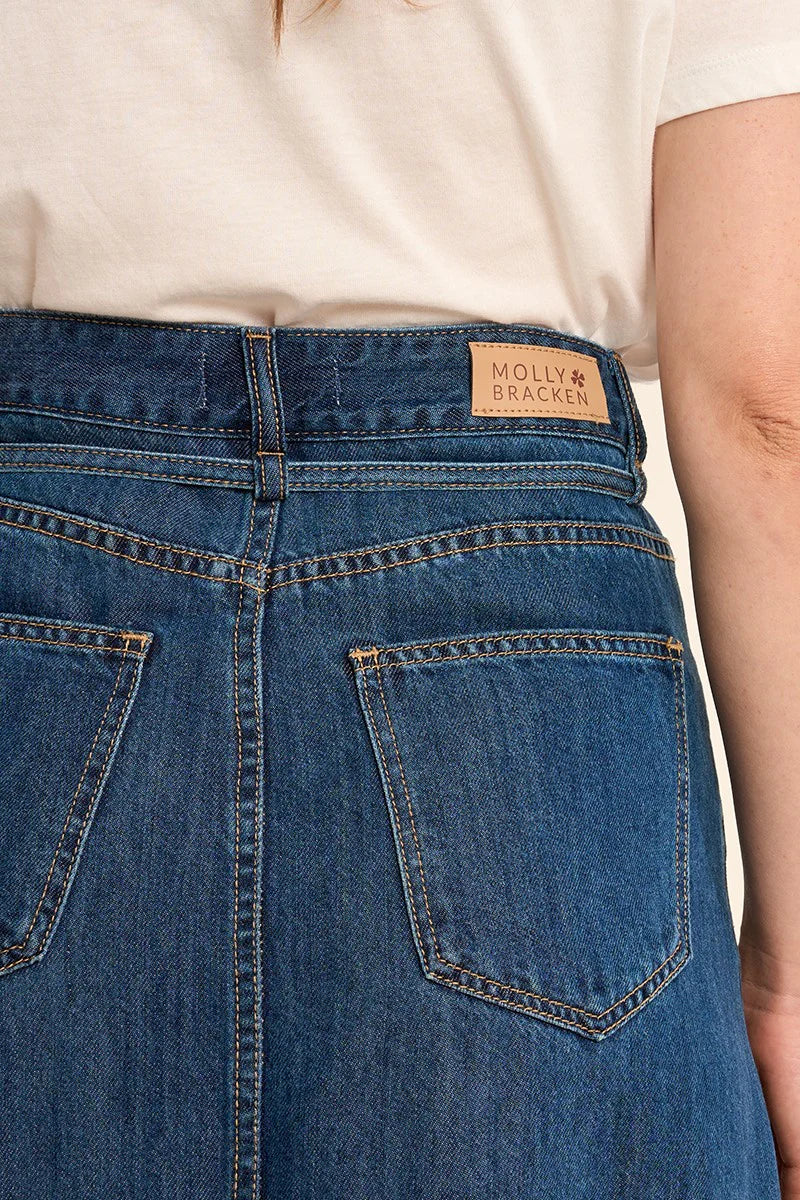 Molly Bracken Dark blue denim skirt