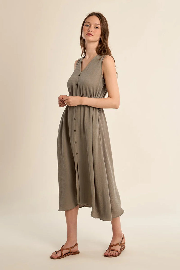 Molly Bracken Flowy Dress In Sage
