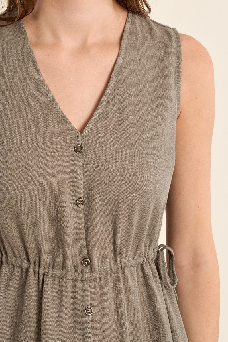 Molly Bracken Flowy Dress In Sage