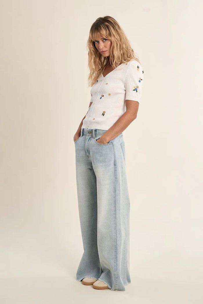 Molly Bracken white floral top