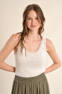 Molly Bracken Knit Tank - Cream