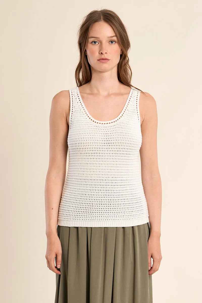 Molly Bracken Knit Tank - Cream