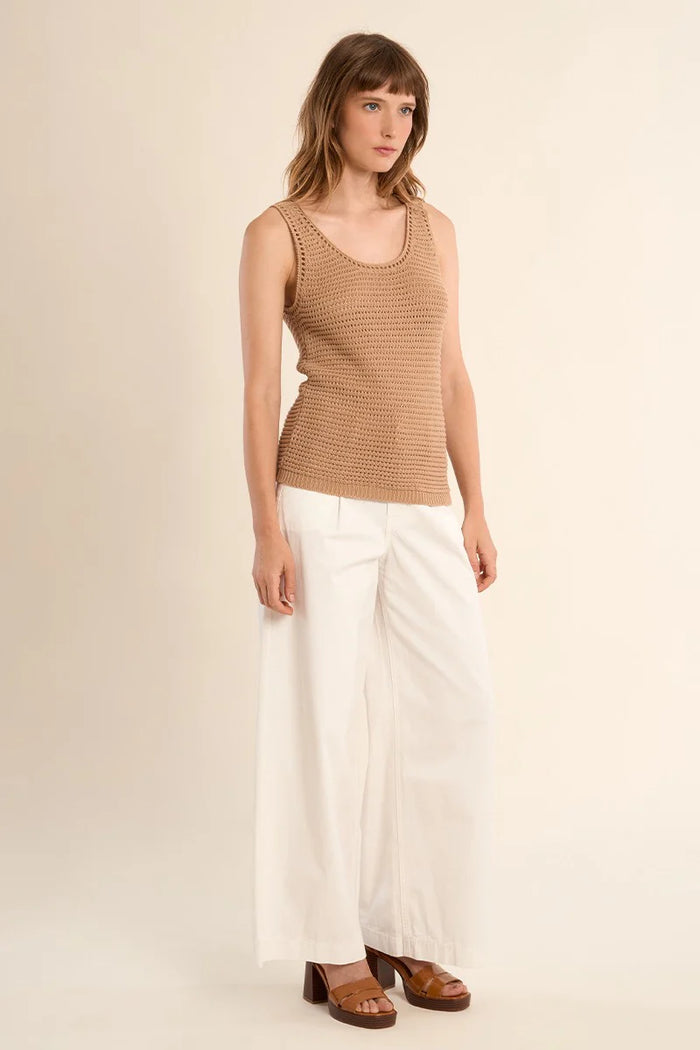 Molly Bracken Knit Tank - Beige