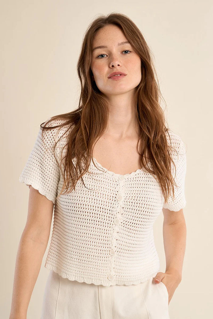 Molly Bracken Knit Cardi - White