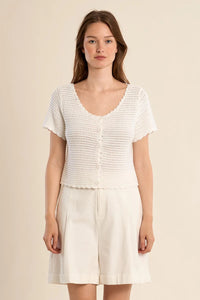 Molly Bracken Knit Cardi - White