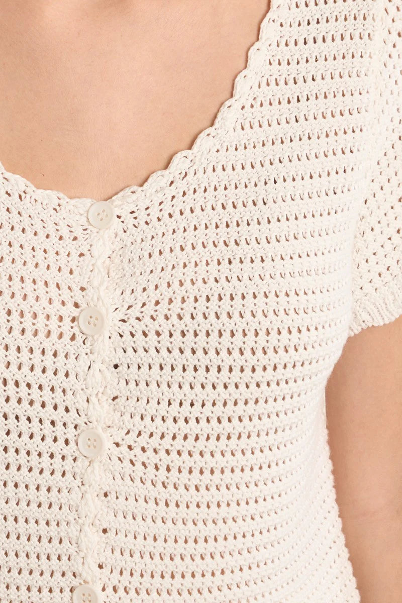 Molly Bracken Knit Cardi - White
