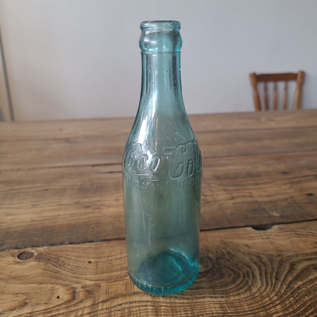STV36 Antique Blue Green Coca Cola Bottle