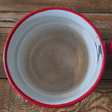 Load image into Gallery viewer, STV32 Red and White Enamel Pot

