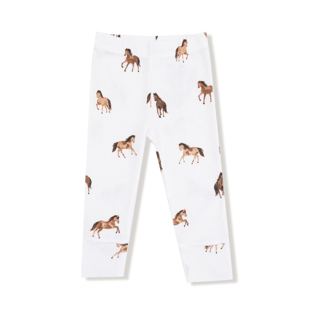 Angel Dear Long Sleeve Loungewear Set - Mini Horses / Ivory