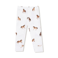 Angel Dear Long Sleeve Loungewear Set - Mini Horses / Ivory