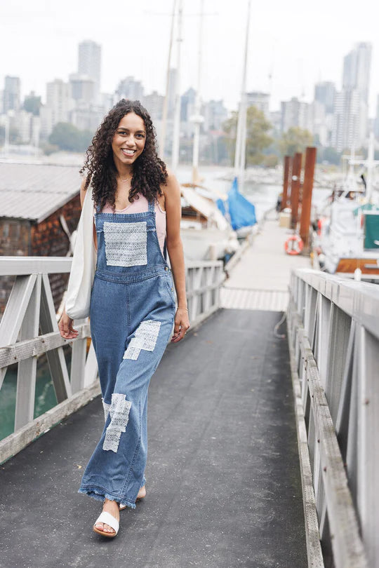 Papillon Patchwork Jumpsuit - Denim