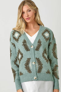 Aztec Cardi - Sage