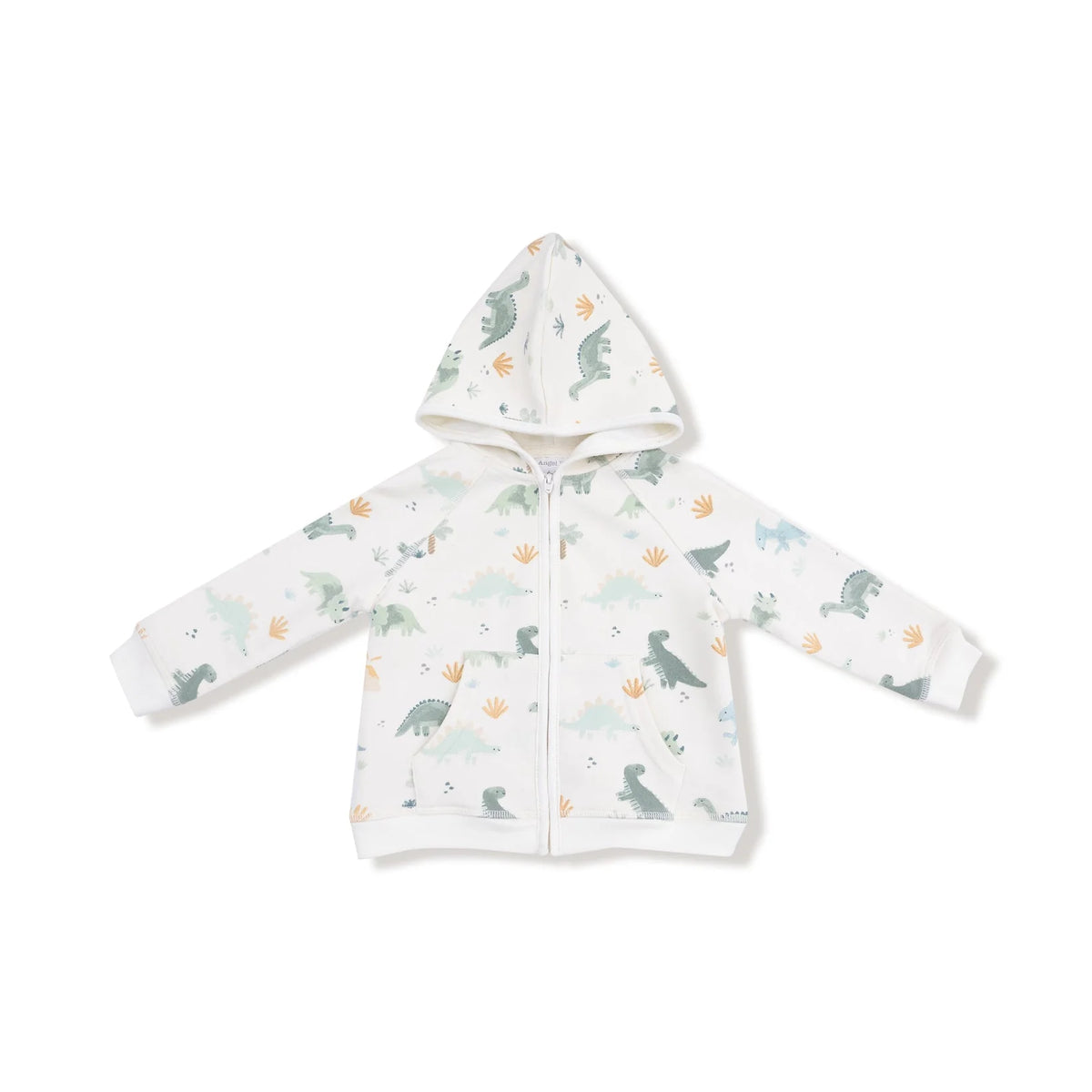 Angel Dear French Terry Zip Hoodie & Jogger Set - Soft Dinos Green