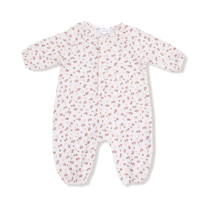 Angel Dear Peasant Romper Carrie Floral / Ivory