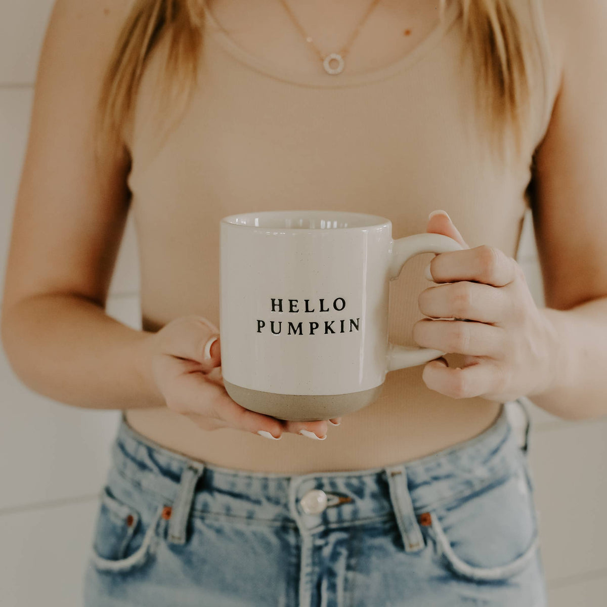 Hello Pumpkin Stoneware Coffee Mug