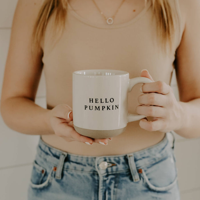 Hello Pumpkin Stoneware Coffee Mug