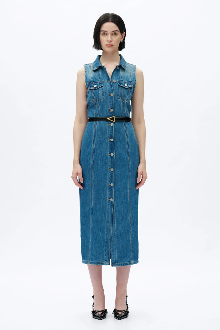 Julia Cardigan Dress - Medium Blue