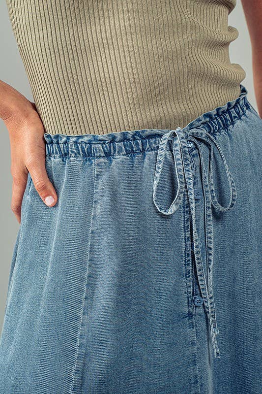 Denim Midi Skirt