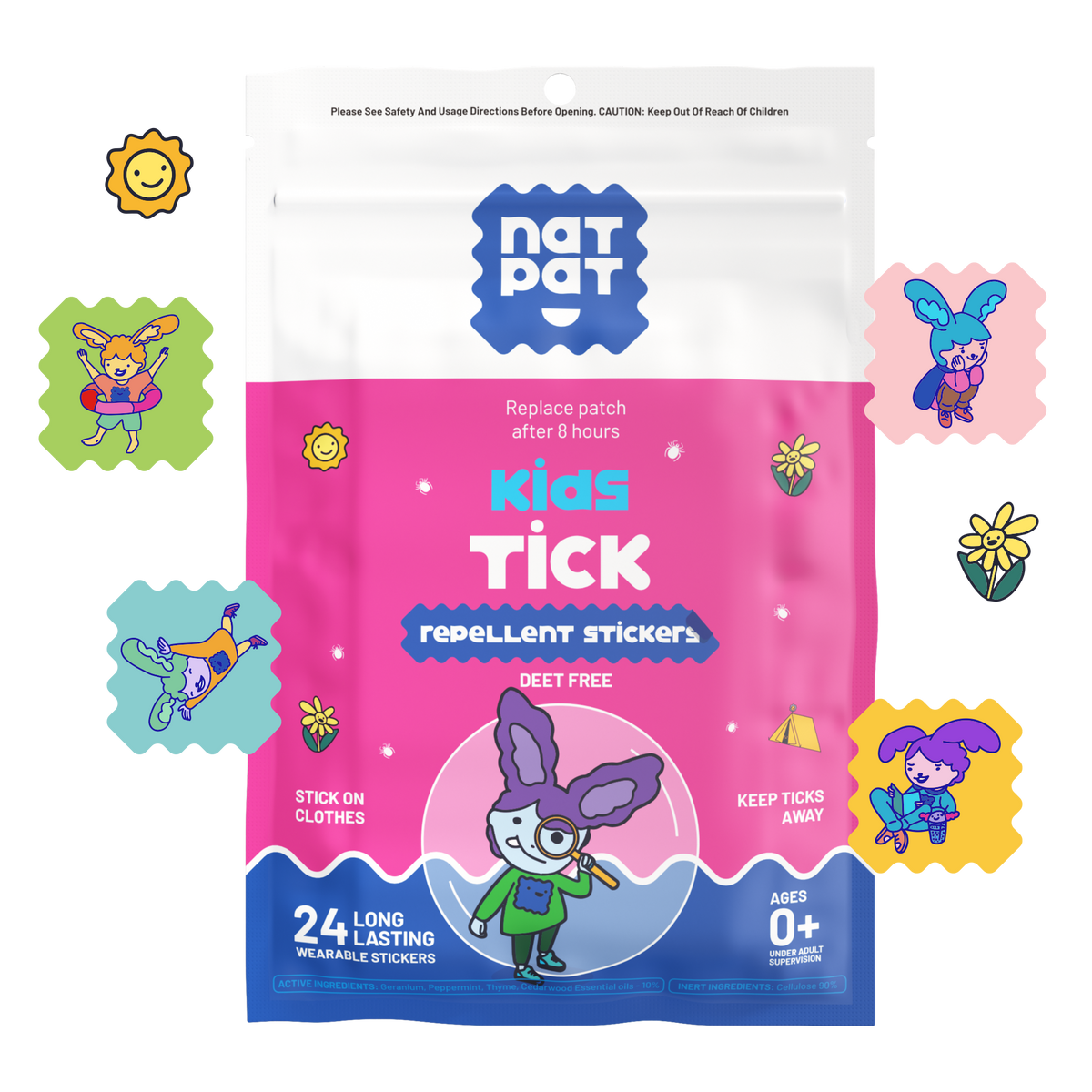 NATPAT Tick Repellent Stickers: Bug Patch