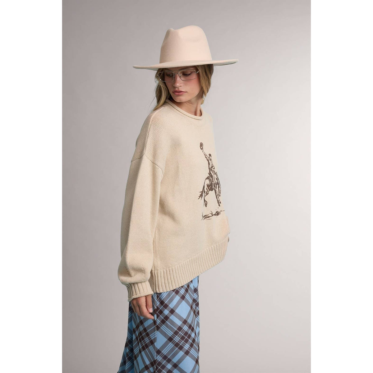 Rodeo Cowboy Sweater - Taupe