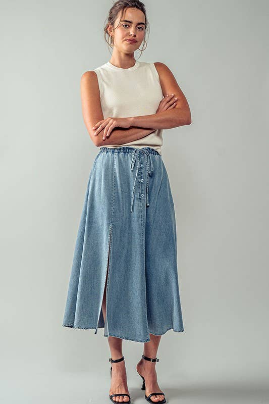 Denim Midi Skirt