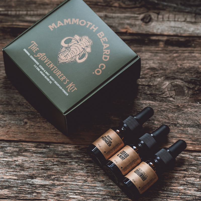 Mammoth Beard - Argan Beard Oil Three Pack Tester Kit | Mammoth Beard Co.: The Gentleman's Kit