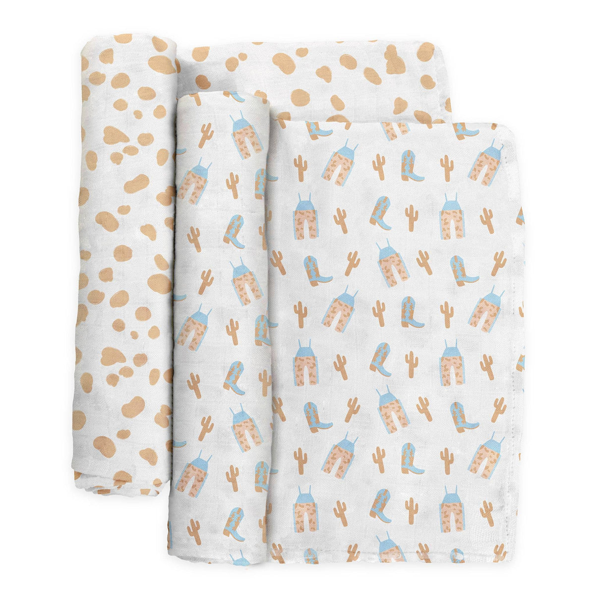 JuJuBe - Swaddle Blanket Set Howdy Partner Blue