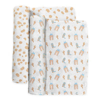 JuJuBe - Swaddle Blanket Set Howdy Partner Blue