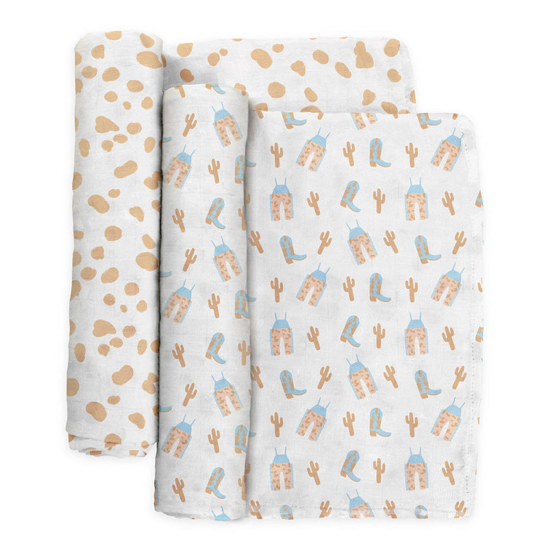 JuJuBe - Swaddle Blanket Set Howdy Partner Blue