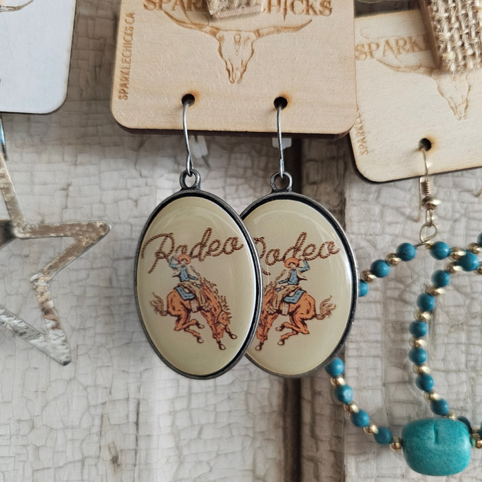 Sparkle Chicks Cowboy Drop Earrings