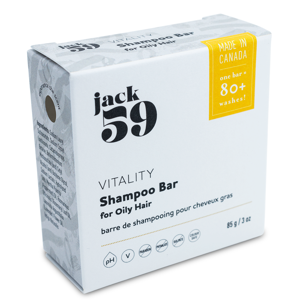 Jack59 Vitality Shampoo Bar -Peppermint & Rosemary