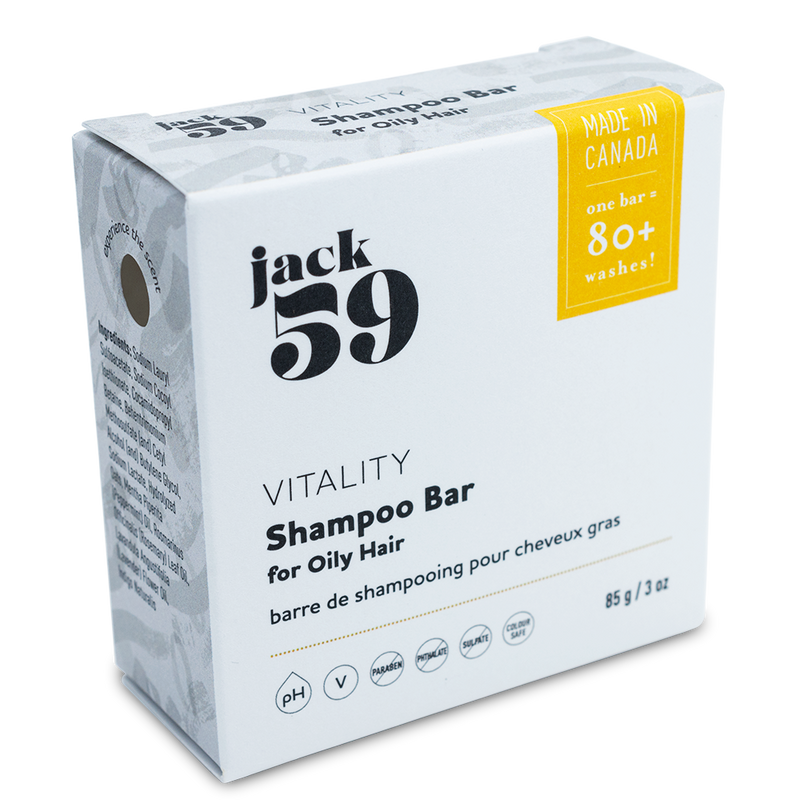 Jack59 Vitality Shampoo Bar -Peppermint & Rosemary