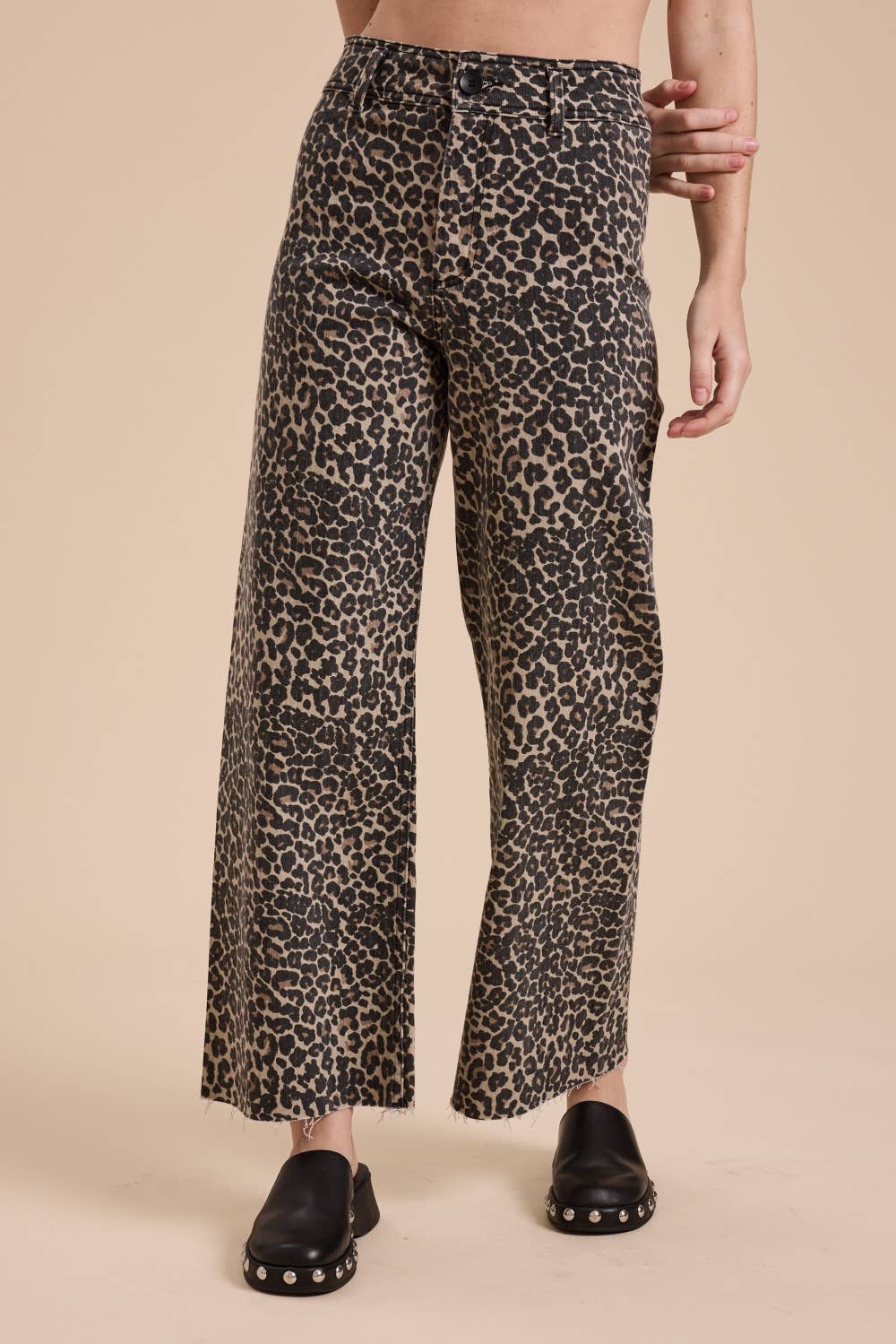 Leopard Wide Leg Jeans