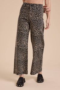 Leopard Wide Leg Jeans