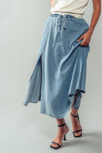 Denim Midi Skirt
