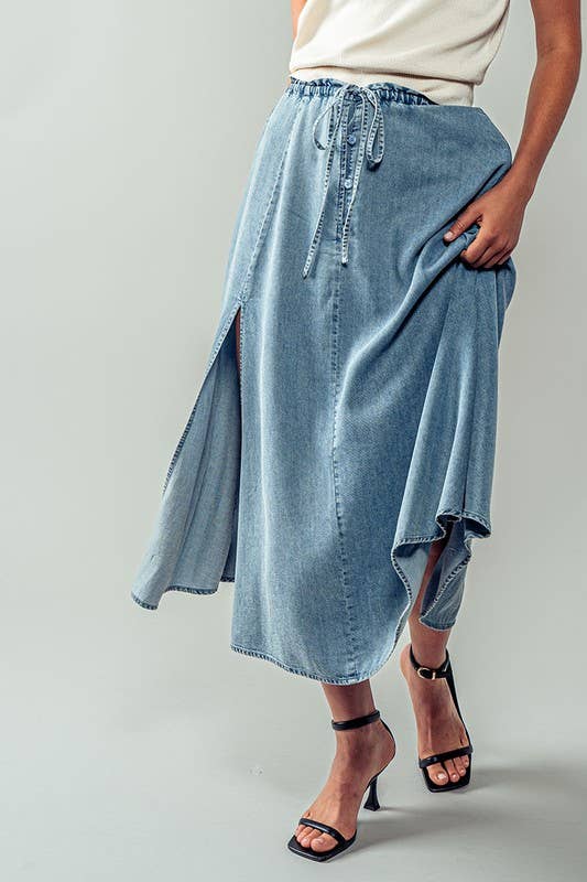 Denim Midi Skirt