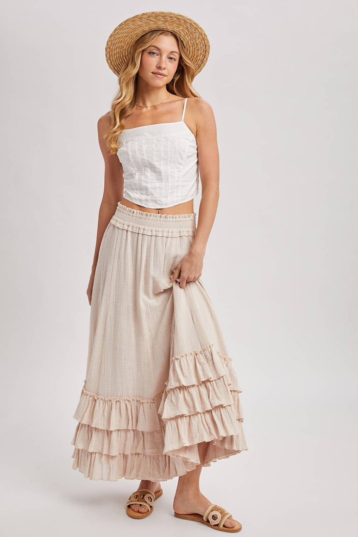 Olivia Crinkle Maxi Skirt