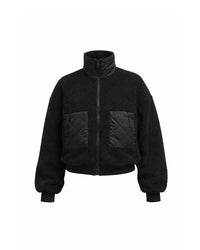 Priv Tess Teddy Quilted Coat Black